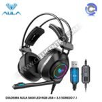 DIADEMA GAMING AULA S600 LED RGB USB SONIDO 7.1