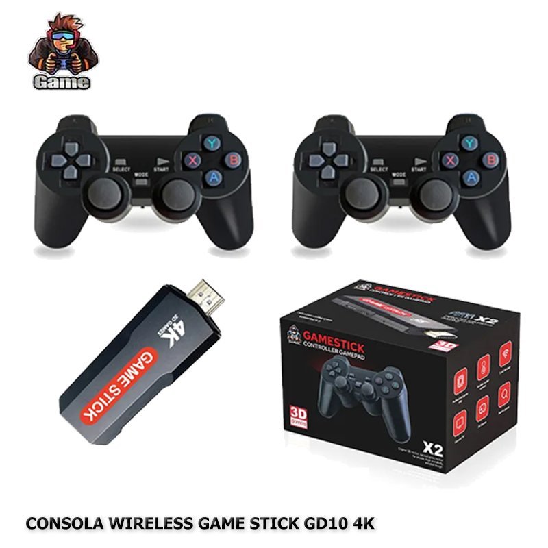 CONSOLA GAME STICK GD10 X2 4K 64GB EMUELEC 4.3