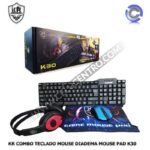 COMBO K30 TECLADO*DIADEMA*MOUSE*PAD MOUSE