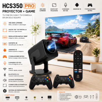 PROYECTOR HCS350 PRO 16GB / 2RAM