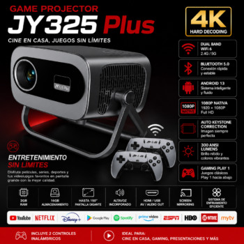 PROYECTOR JY325 PLUS GAMING 16GB / 2RAM