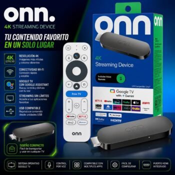 WATCH ONN STREAMING BOX 4K DONGLE 8GB / 2RAM IA GEMINI 2026