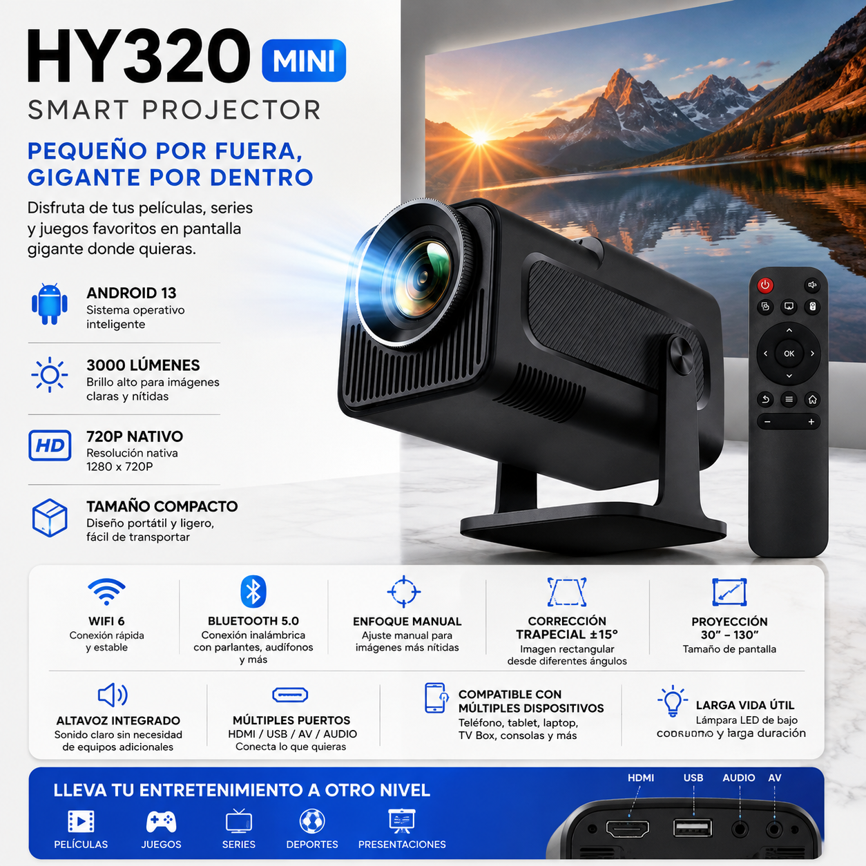 PROYECTOR HY320 MINI