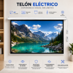 PROYECTOR TELON ELECTRICO 84" CON CONTROL